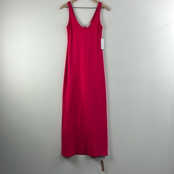 Reformation Tyra Knit Corvette Pink Barbiecore Sleeveless Maxi Dress Womens M - Picture 1 of 13